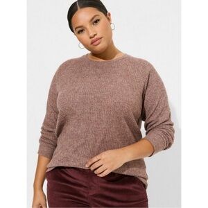 Torrid Waffle Raglan Sweatshirt Deep Mauve Sz 3X